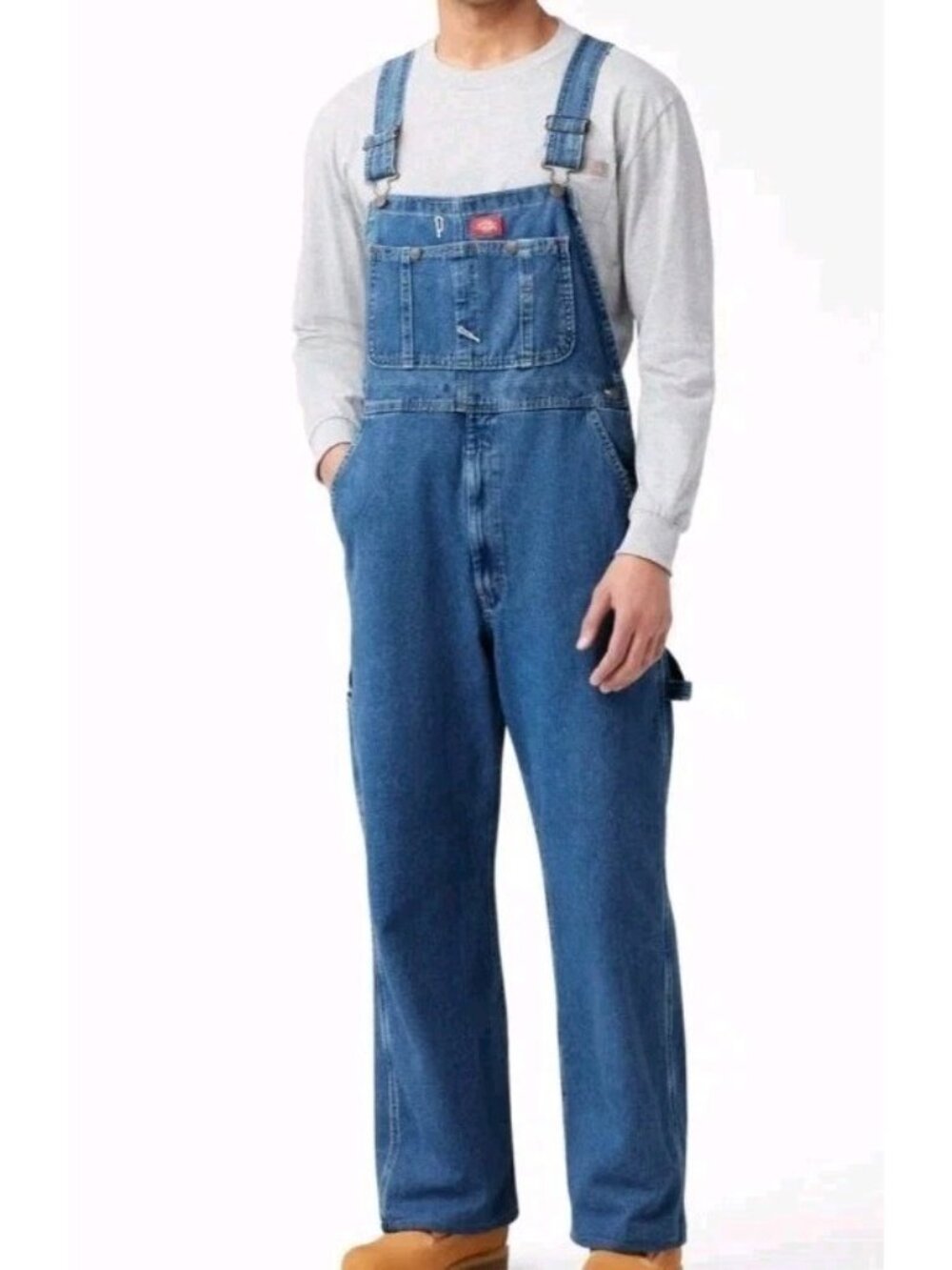 Dickies Indigo Bib Overalls Mens Medium Wash 54x30 NWT